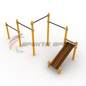 Купить Каскад турников со скамьей для пресса Воркаут SP WRK-12_76mm в Карталах 